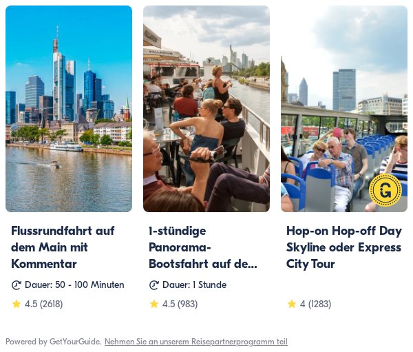 Frankfurt/Main: Get Your Guide