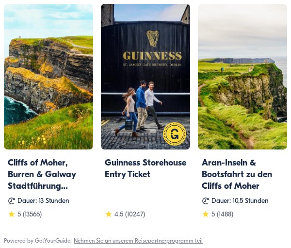 Irland: Get Your Guide
