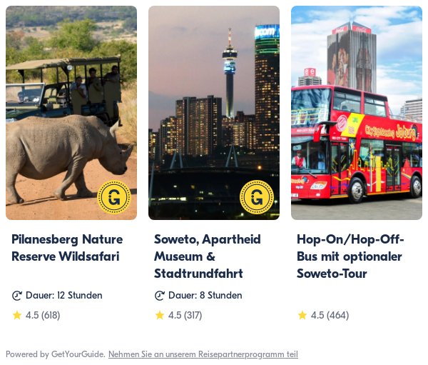 Johannesburg: Get Your Guide