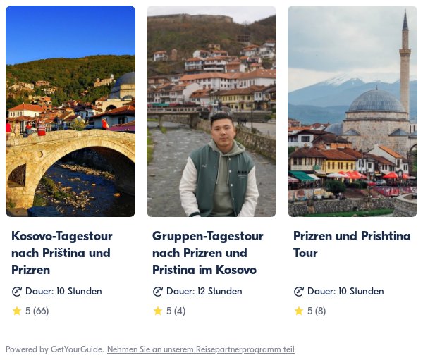 Kosovo: Get Your Guide